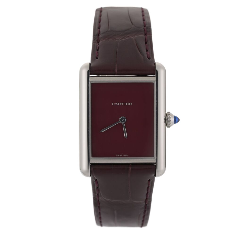 2024 Cartier Tank Must Large WSTA0054 Red Burgundy 26mm Men's Watch Full Set